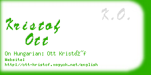 kristof ott business card